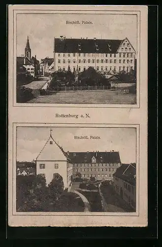 AK Rottenburg a. N., Bischöfliches Palais, Mehrfachansicht