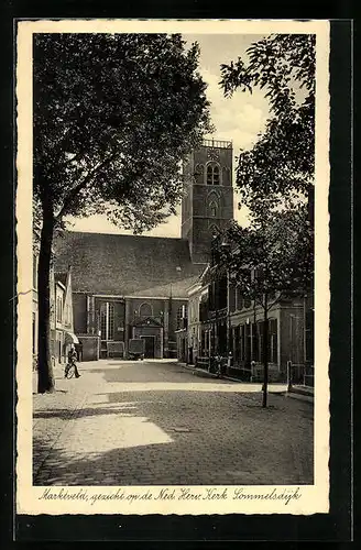 AK Sommelsdijk, Marktveld, gezicht op de Ned. Herv. Kerk