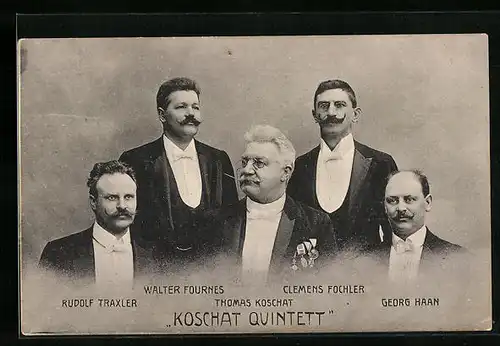 AK Koschat Quintett m. d. Musikern Rudolf Traxler, Walter Fournes, Thomas Koschat, Clemens Fochler u. Georg Haan