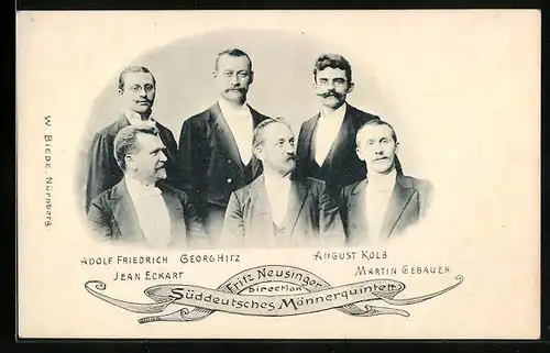 AK Süddeutsches Männerquintett, Direction: Fritz Neusinger