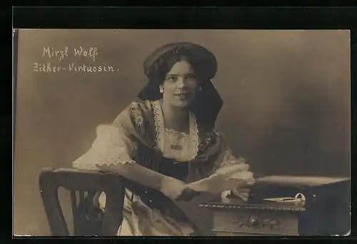 AK Musikerin Mirzl Wolf, Zither-Virtuosin