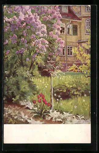 Künstler-AK G. Hirth`s Verlag, Serie: VIII, 2., Blühender Garten