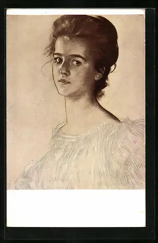 Künstler-AK G. Hirth`s Verlag, Serie: XXIII, 5., Junge Frau im Porträt