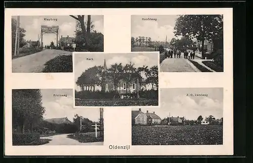AK Oldenzijl, Klapbrug, Hoofdweg, Kruisweg