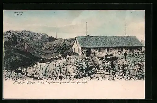 AK Prinz Luitpoldhaus, Berghütte am Kochvogel in den Allgäuer Alpen