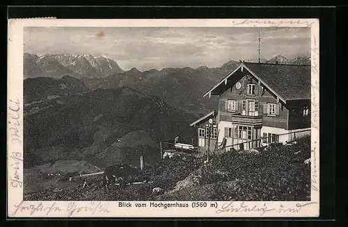 AK Hochgernhaus, Blick vom Hochgernhaus