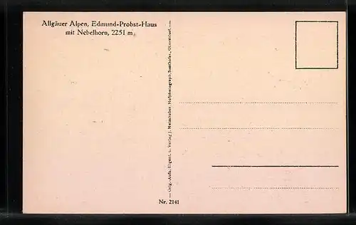 AK Edmund-Probst-Haus, Berghütte mit Nebelhorn