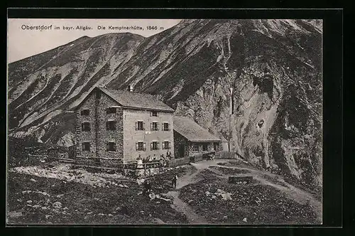 AK Oberstdorf /Bayr. Allgäu, Berggasthof Kemptnerhütte