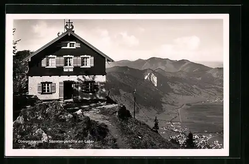 AK Starnbergerhütte am Laber, Blick ins Tal
