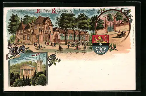 Lithographie Darmstadt, Restaurant zum Heiligen Kreuzberg