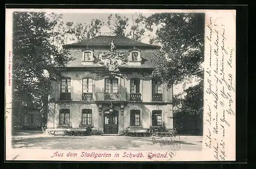 AK Schwäb. Gmünd, Restaurant im Stadtgarten