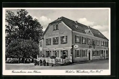 AK Geisenheim am rhein, Hotel und Weinhaus Zur Post