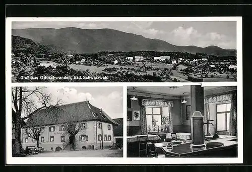 AK Ottoschwanden /Schwarzwald, Ortsansicht, Gasthaus z. Freihof