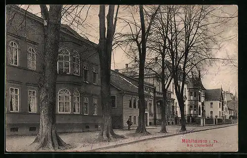 AK Mühlhausen i. Th., Am Lindenbühl im Winter