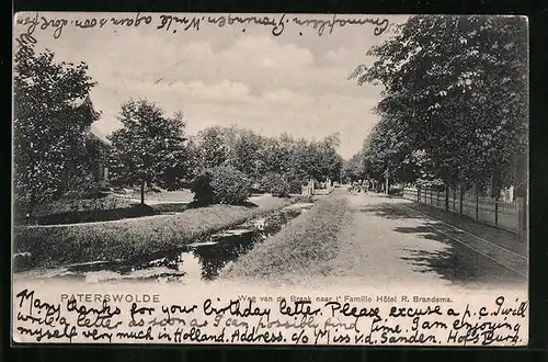 AK Paterswolde, Weg van de Braak naar t` Familie Hôtel R. Brandsma