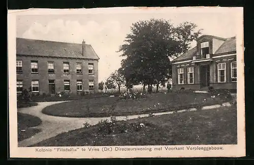 AK Vries, Kolonie Filadelfia, Directeurswoning met Voorkant Verpleeggebouw