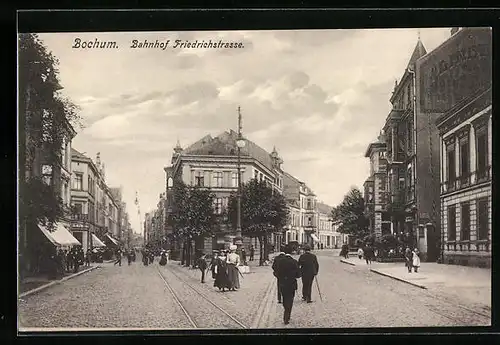 AK Bochum, Bahnhof in der Friedrichstrasse