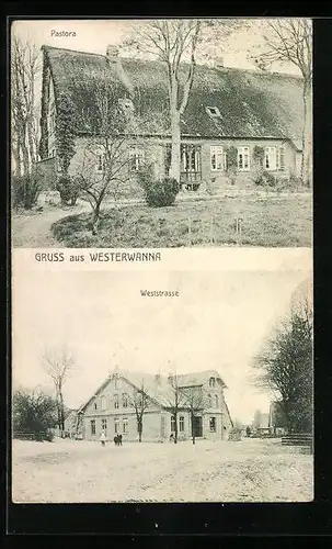 AK Westerwanna, Pastora, Passanten in der Weststrasse