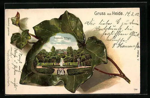 Passepartout-Lithographie Heide, Osterweide-Anlagen