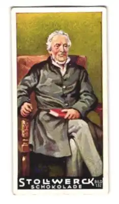 Sammelbild Stollwerck Schokolade, Ernst Moritz Arndt im Sessel sitzend