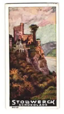 Sammelbild Stollwerck Schokolade, Assmannshausen, Burg Rheinstein