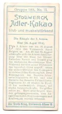 Sammelbild Stollwerck`s Adler-Kakao, Kämpfe der 3. Armee, Bioul, 24. August 1914