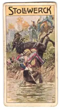 Sammelbild Stollwerck`s Ess-Schokolade, Gold Marke, Der Tod des Prinzen Poniatowsky