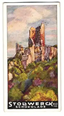 Sammelbild Stollwerck Schokolade, Königswinter, Blick zum Drachenfels