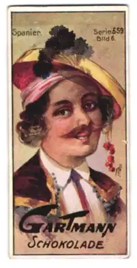 Sammelbild Gartmann Schokolade, Spanier in Tracht