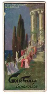 Sammelbild Gartmann Schokolade, Sommernachtstraum, Theseus-Fest in Athen