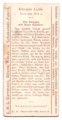 Sammelbild Gartmann Schokolade, Königin Luise, Die Königin mit ihren Kindern