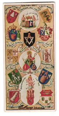Sammelbild Gartmann Schokolade, Zunft-, Wappen- u. Handwerkerinsignien