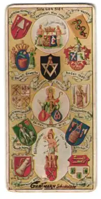 Sammelbild Gartmann Schokolade, Zunft-, Wappen- u. Handwerker-Insignien