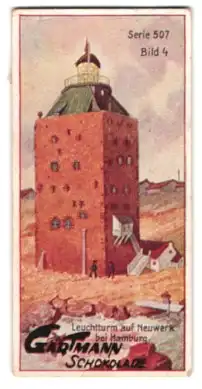 Sammelbild Gartmann Schokolade, Leuchtturm auf Neuwerk