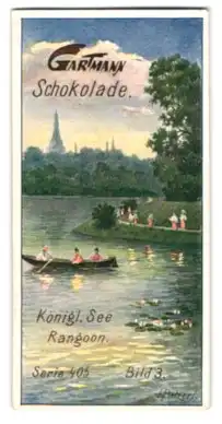 Sammelbild Gartmann Schokolade, Rangoon, Königlicher See