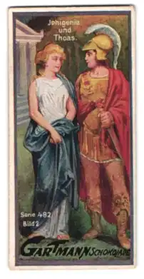 Sammelbild Gartmann Schokolade, Iphigenia und Thoas