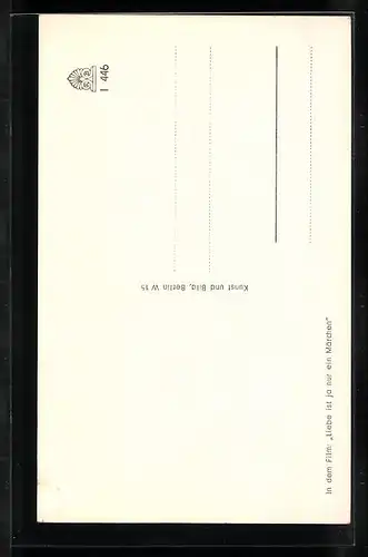 AK Schauspielerin Friedl Hardt in dem Film Liebe ist ja nur ein Märchen