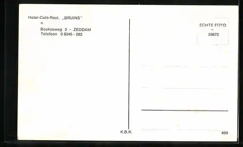 AK Zeddam, Hotel-Café-Rest. Bruins, Beekseweg 2