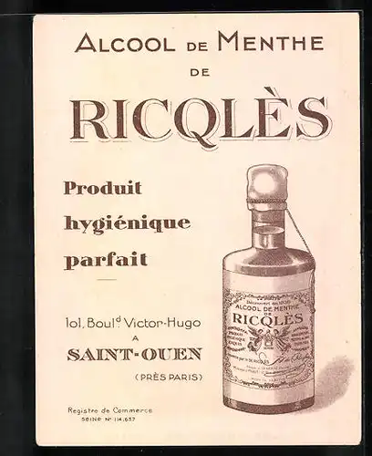 Sammelbild Saint-Ouen, Ricqulès, 101, Bould Victor-Hugo, M. de La Palisse