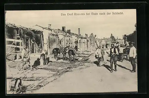 AK Rouvres, zerstörtes Dorf nach der Schlacht