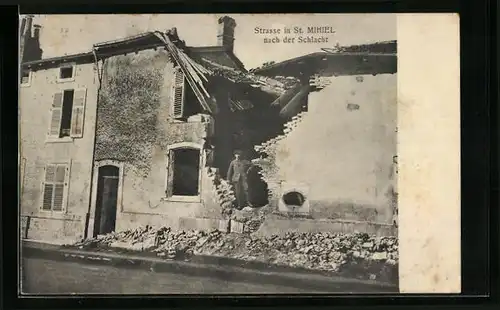 AK St. Mihiel, zerstörtes Haus nach der Schlacht