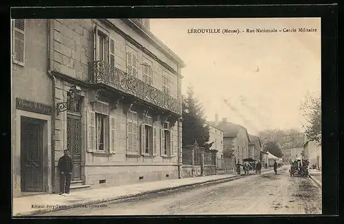 AK Lérouville, Rue Nationale, Cercle Militaire