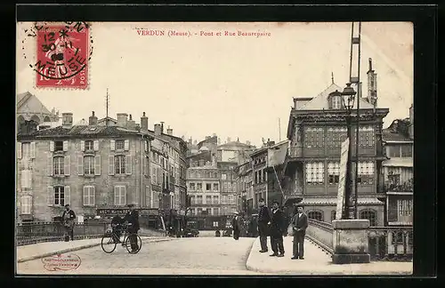 AK Verdun, Pont et Rue Beaurepaire
