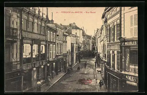 AK Verdun-sur-Meuse, Rue Mazel