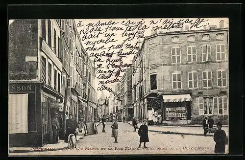 AK Verdun, la Place Mazel et la Rue Mazel, vue prise de la Place Mazel