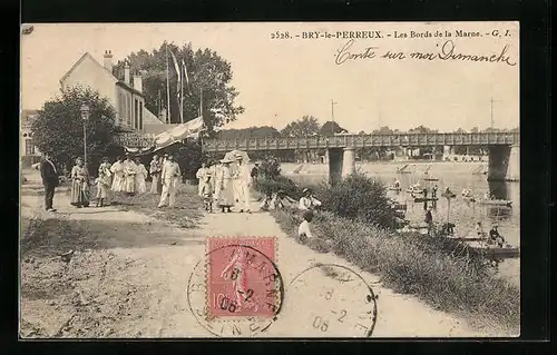 AK Bry-le-Perreux, les Bords de la Marne