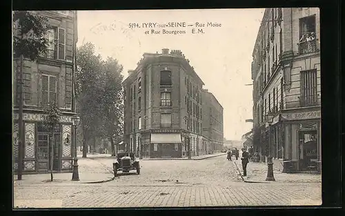 AK Ivry-sur-Seine, Rue Moise et Rue Bourgois