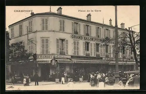 AK Champigny, Place de la Gare, Grand Salon Pour Noges
