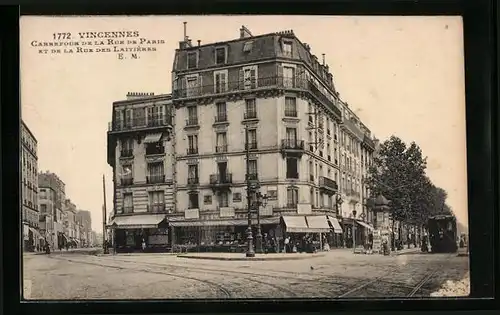 AK Vincennes, Carrefour de la Rue de Paris et de la Rue des Laitières
