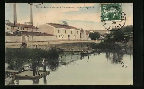 AK Nogent-sur-Marne, la Marne, l'Abreuvoir et l'Usine de Quinine